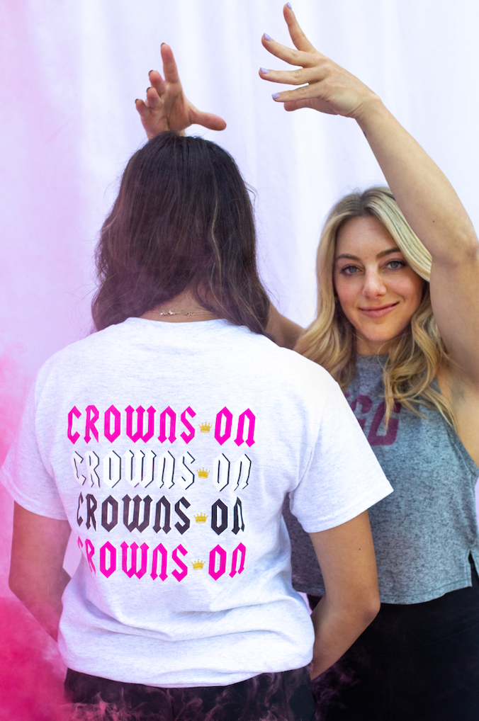 Gray Crowns On T-Shirt